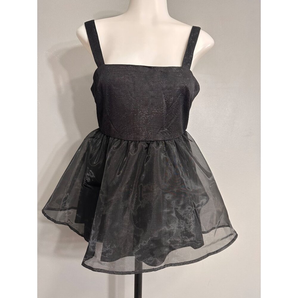 English Factory Black Sparkle Babydoll Empire Tulle & Organza NWT S - Picture 9 of 9